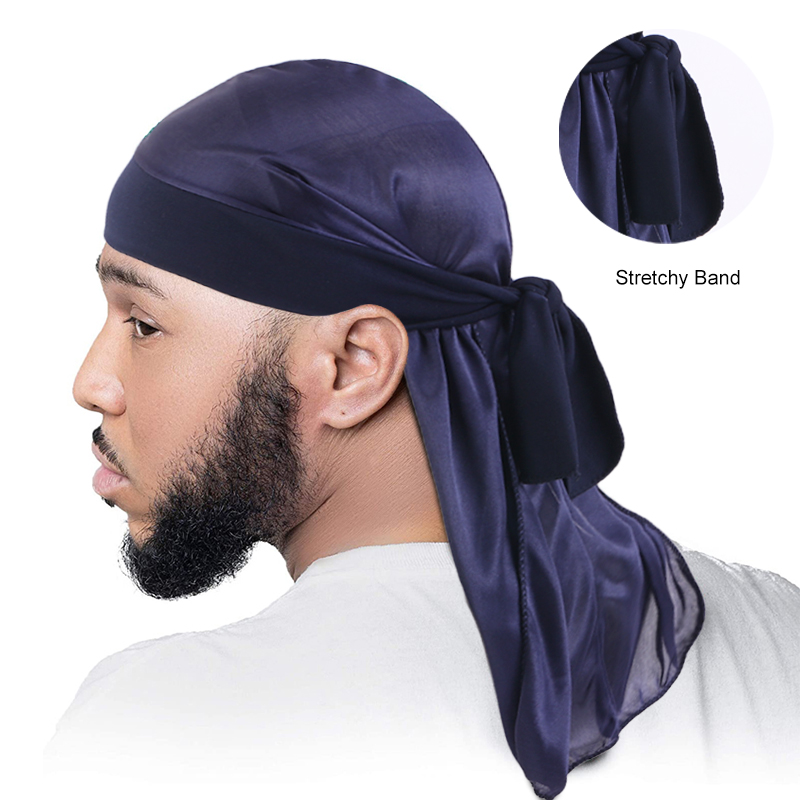 Bandana Doo Rag - Men's Silky Durags Bandanas Turban Hat