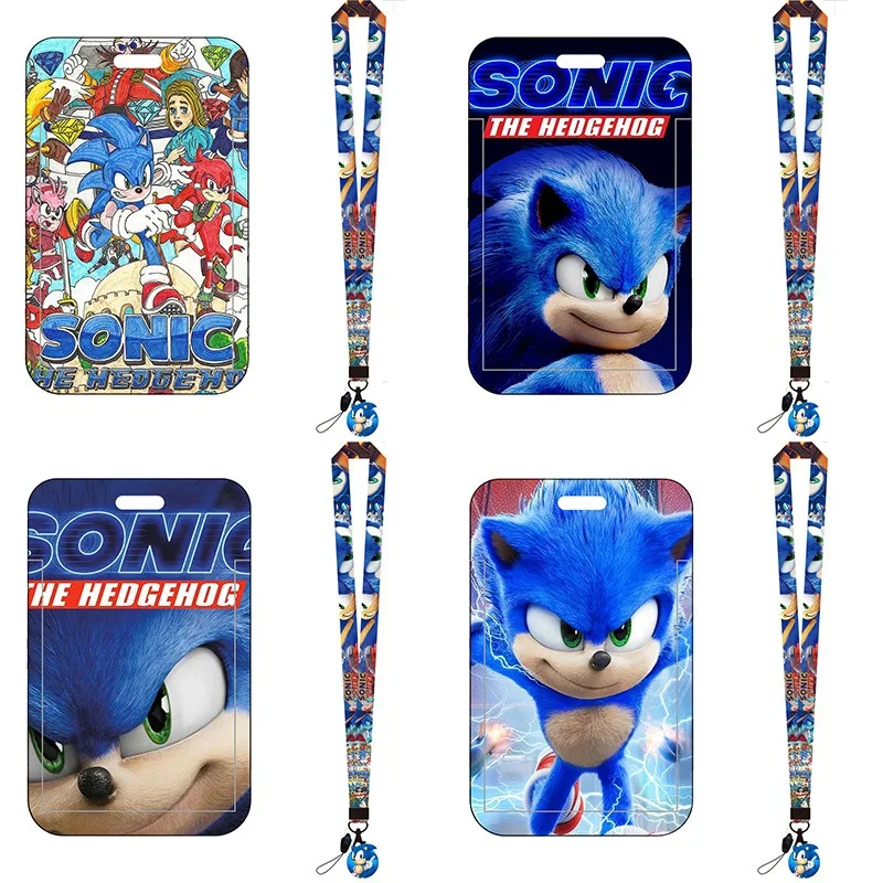 Lanyard Badge Holder - Cartoon Sonic Bus Card Holder Student