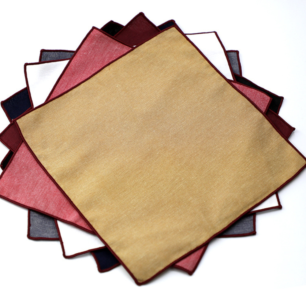 Solid Striped Brown Pocket Squ - огляд і ціна Handkerchief Cotton Men