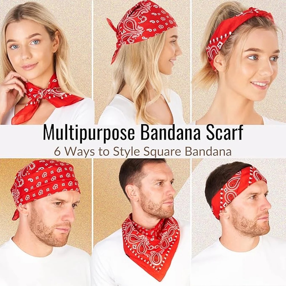 Unisex Men Women Bandana Hairb - огляд і ціна Handkerchief Cotton Men