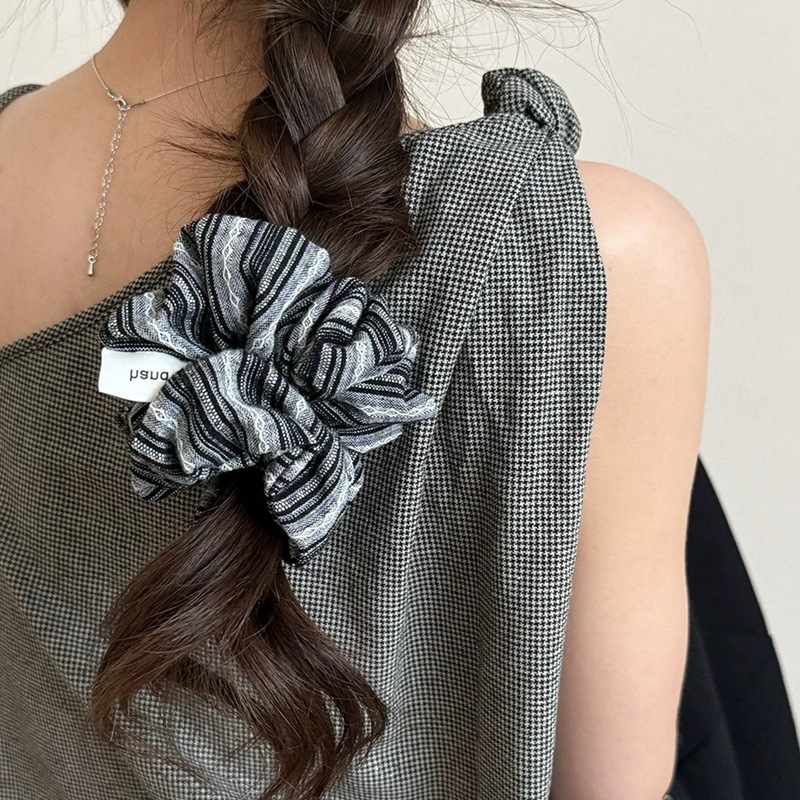 2024 Korea Fashion Stripe Hair - огляд і ціна Silk Tie Striped