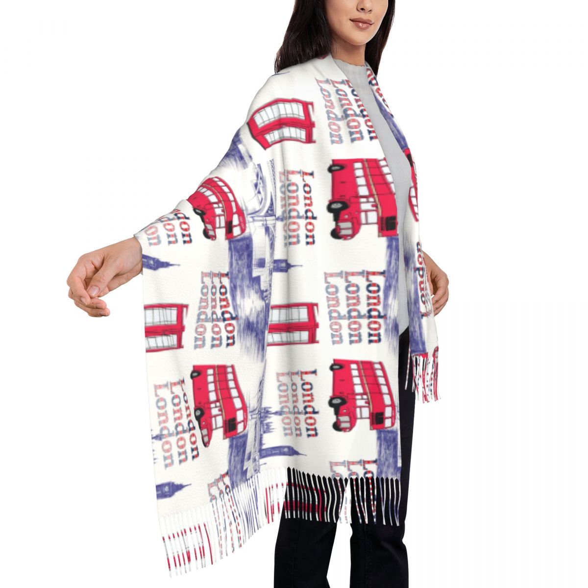 London England Scenes Shawls W - огляд і ціна Pashmina Wrap Large