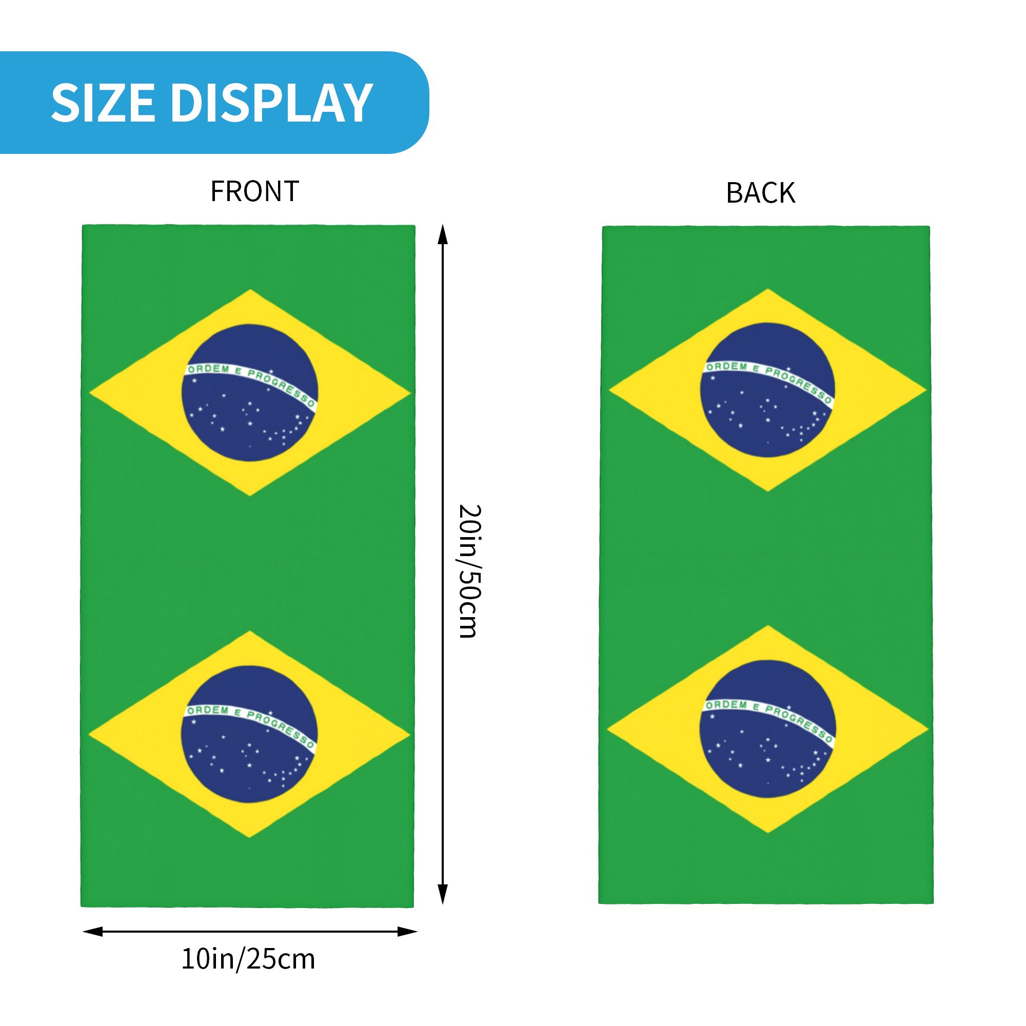 Custom Brazil Flag Bandana Nec - огляд і ціна Neck Warmer Tube