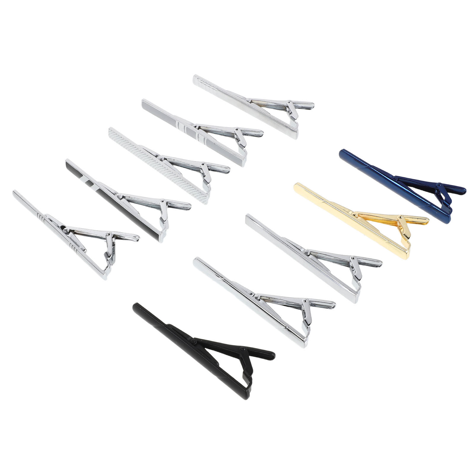 10Pcs Necktie Clip Set Elegant - огляд і ціна Tie Bar Set Gift