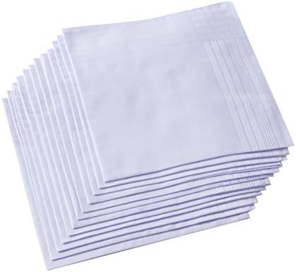 Men's Pure White 100% Cotton H - огляд і ціна Handkerchief Cotton Men