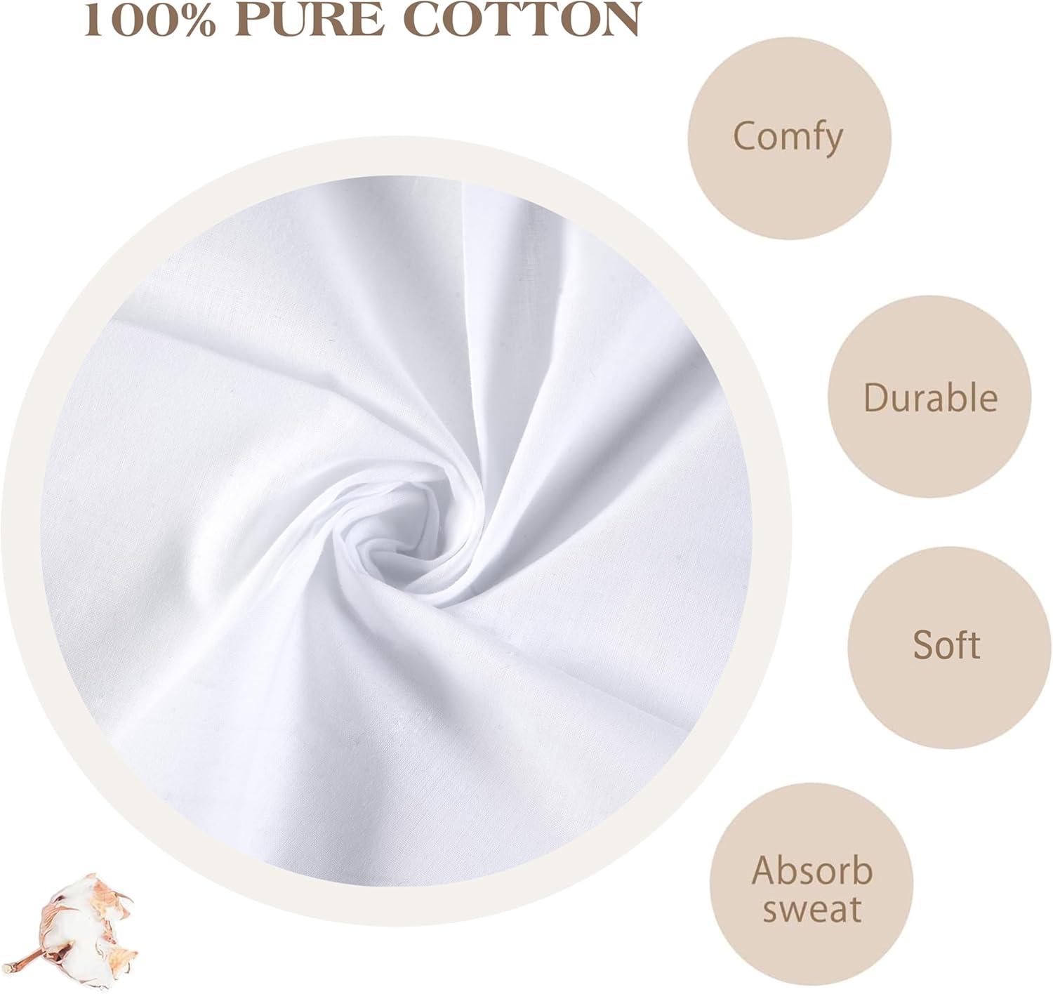 Men's Pure White 100% Cotton H - огляд і ціна Handkerchief Cotton Men