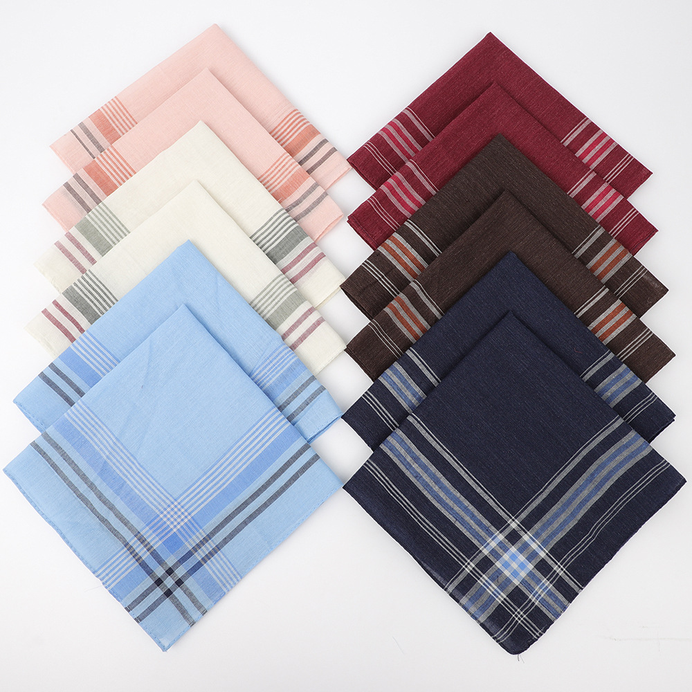 6pcs Men's Mixed Color Plaid S - огляд і ціна Handkerchief Cotton Men