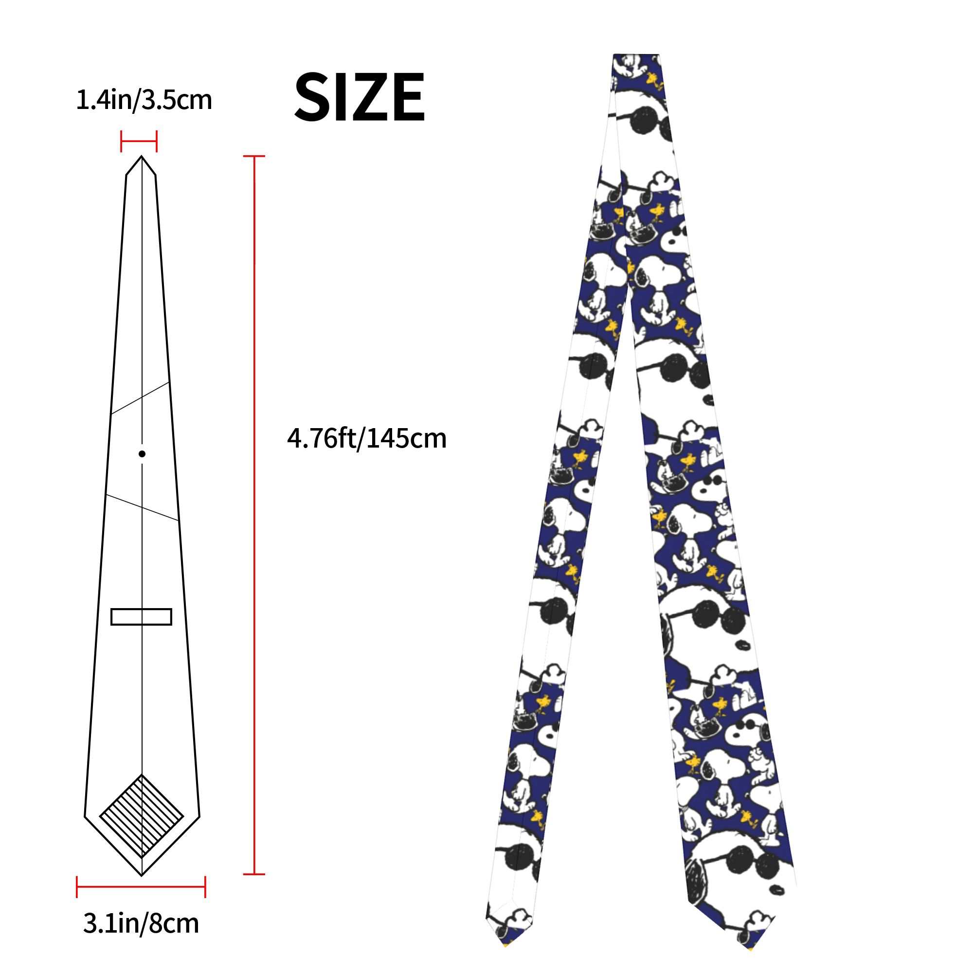 Snoopys Woodstock Necktie Unis - огляд і ціна Skinny Tie Men