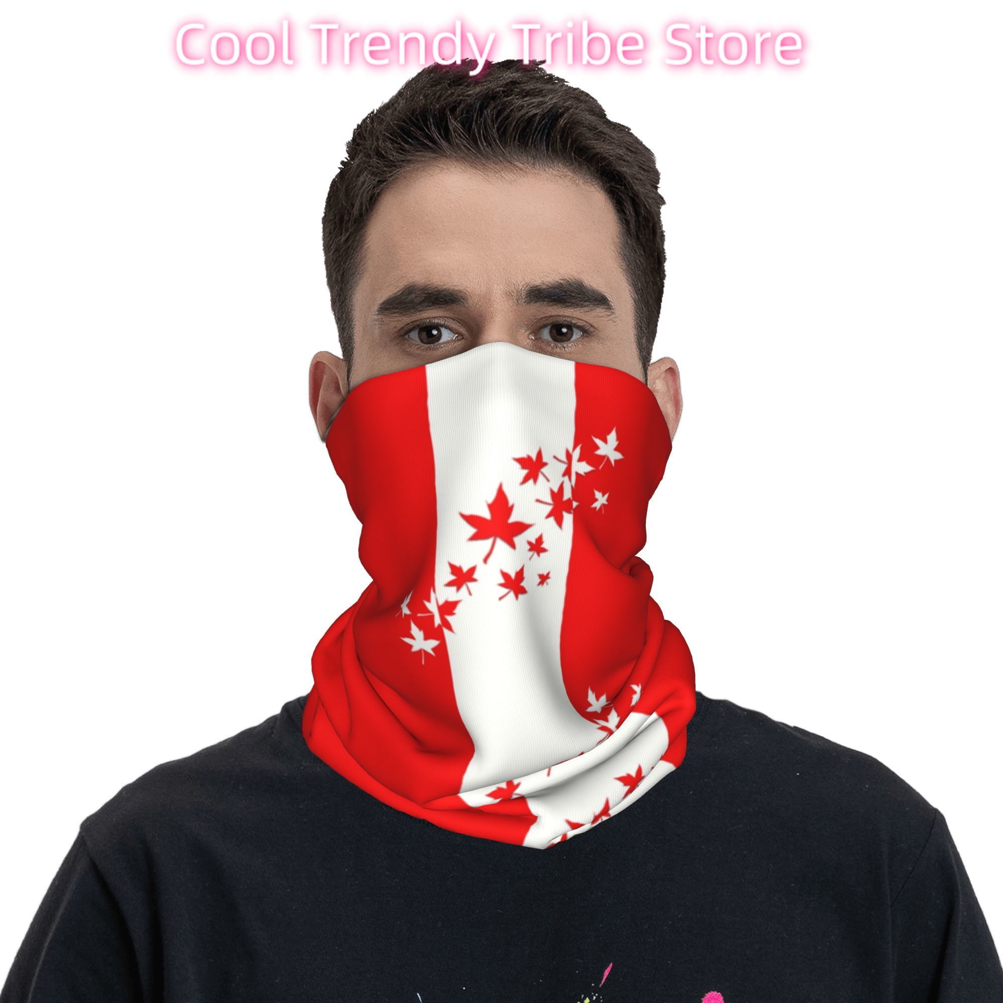 Custom Maple Leaf Canada Flag  - огляд і ціна Neck Warmer Tube