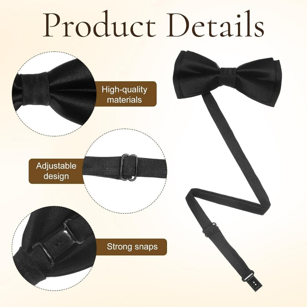 Men's Bow Ties, 2-Pack Solid C - огляд і ціна Bow Tie Pre Tied