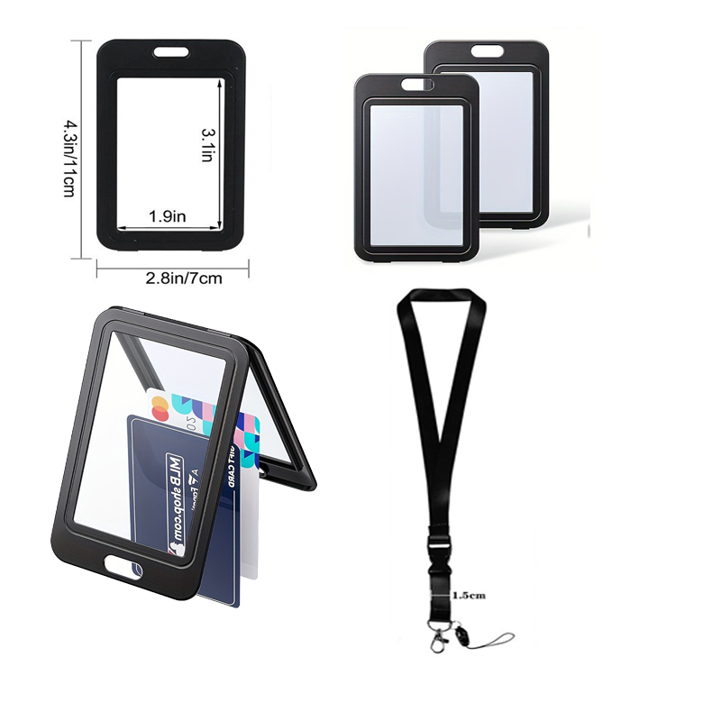 3PCS Plastic Badge Employee Ba - огляд і ціна Lanyard Badge Holder