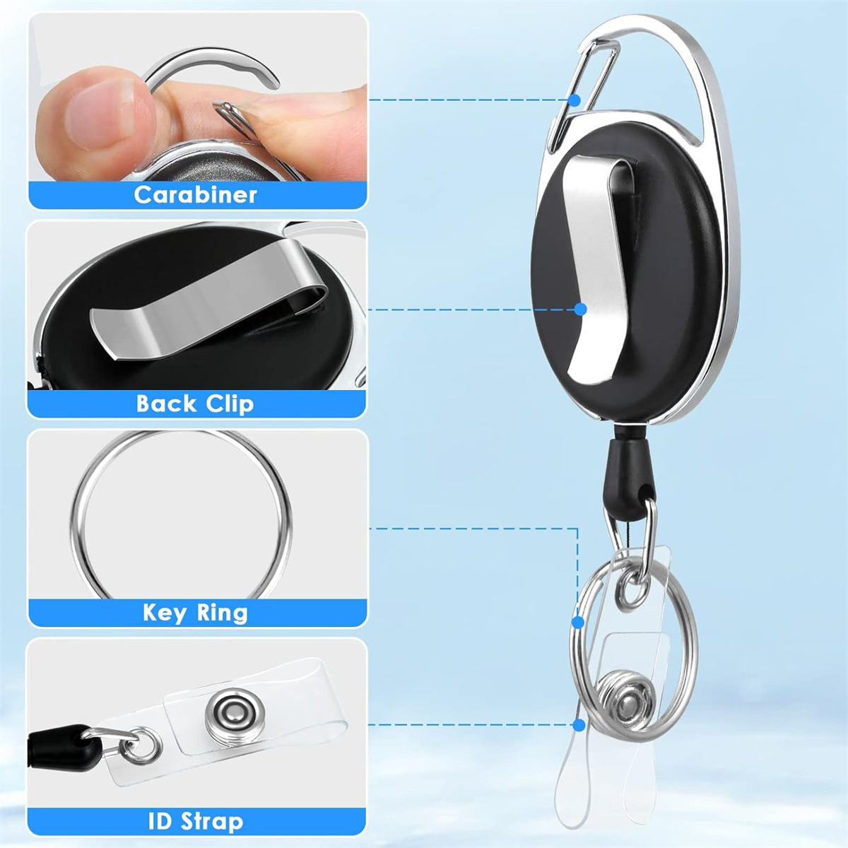 3PCS Plastic Badge Employee Ba - огляд і ціна Lanyard Badge Holder