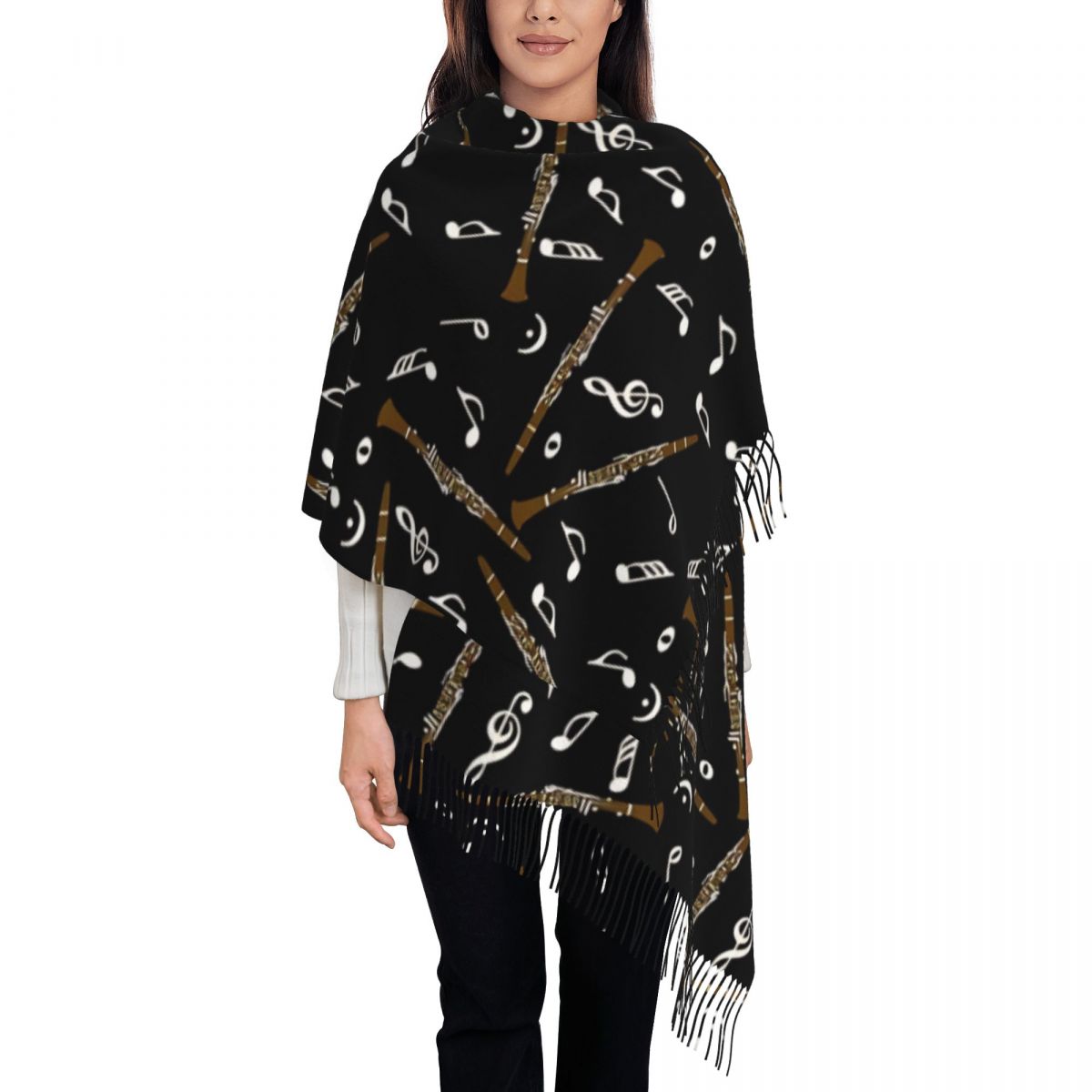 Womens Scarf with Tassel Clari - огляд і ціна Pashmina Wrap Large