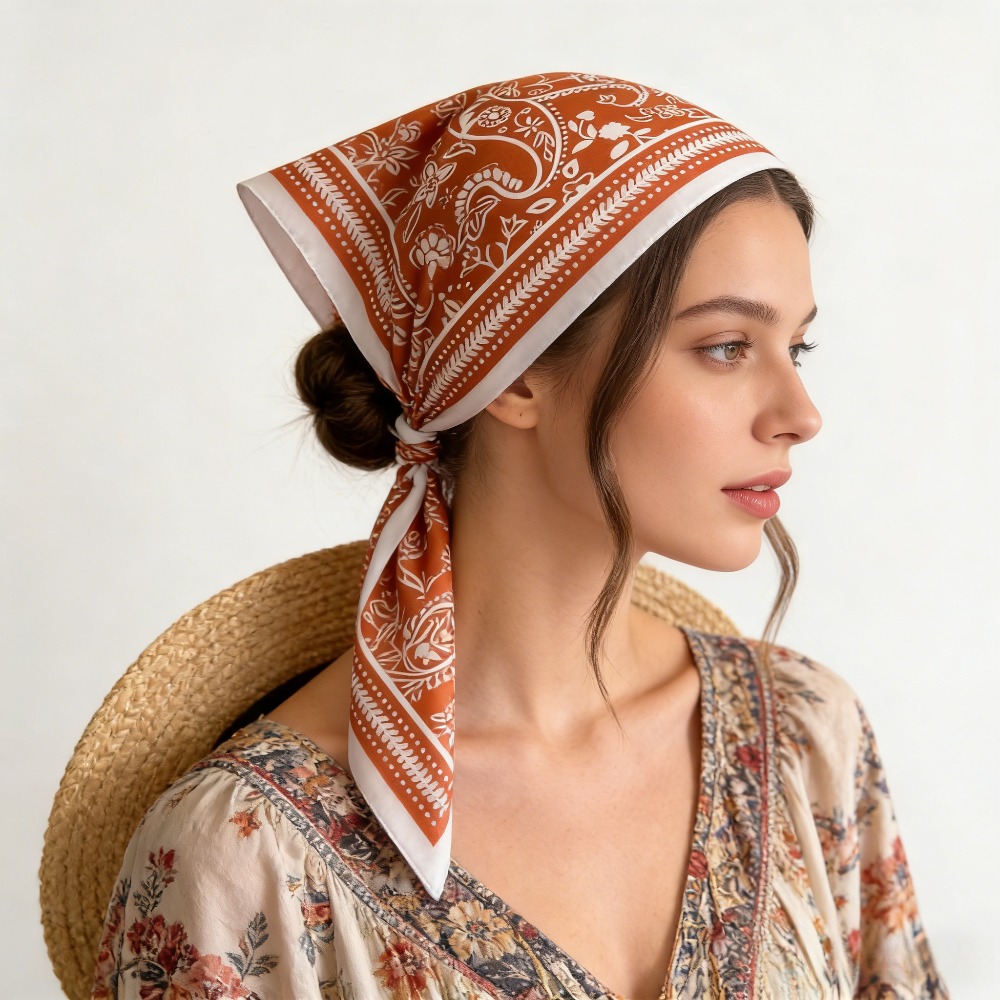 1Pc cashew print fashion silk  - огляд і ціна Scarf Silk Square