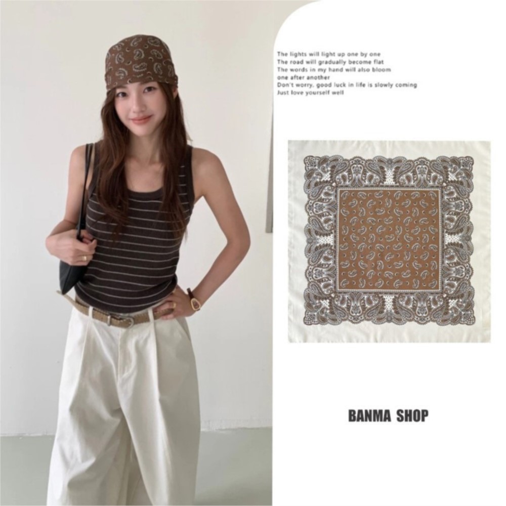 70cm Retro Paisley Square Scar - огляд і ціна Bandana Cotton