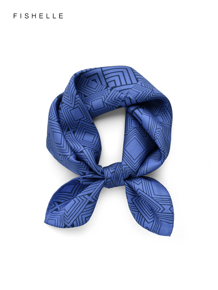 Geometric printed real silk tw - огляд і ціна Scarf Silk Square