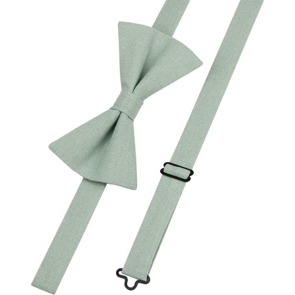 Linen Cotton Bowties - Solid P - огляд і ціна Bow Tie Pre Tied