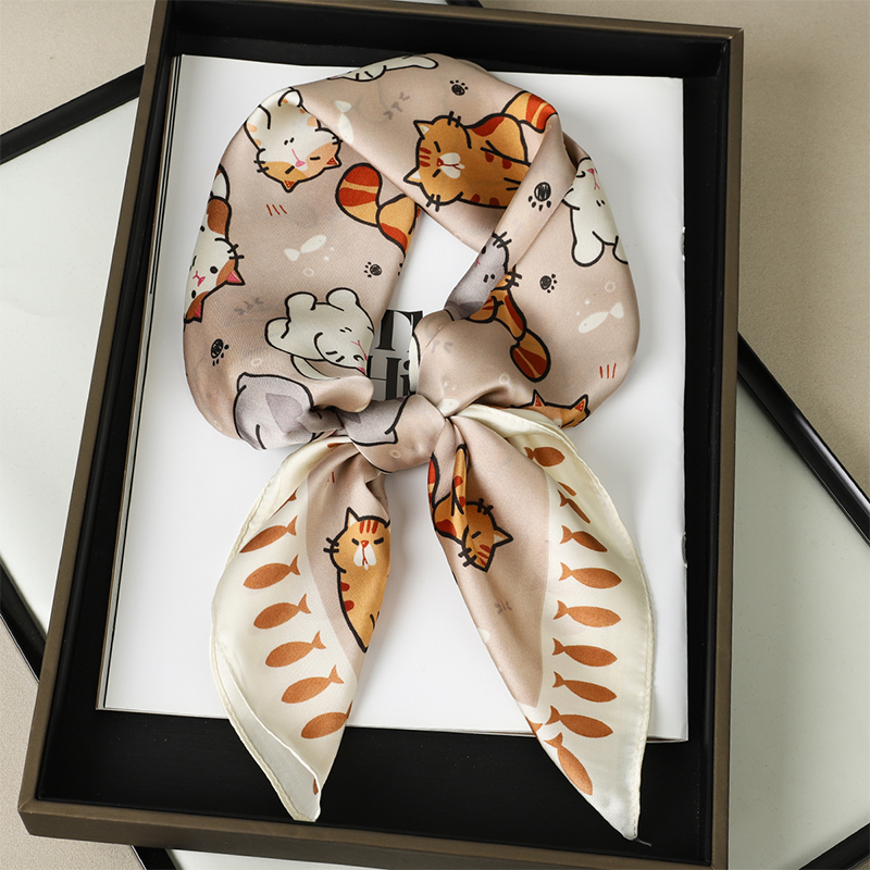 Luxury Silk Shawl Fat Cat Squa - огляд і ціна Scarf Silk Square