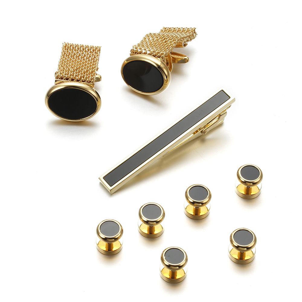 VAGULA New 9PCS Cuff links Tie - огляд і ціна Tie Bar Set Gift