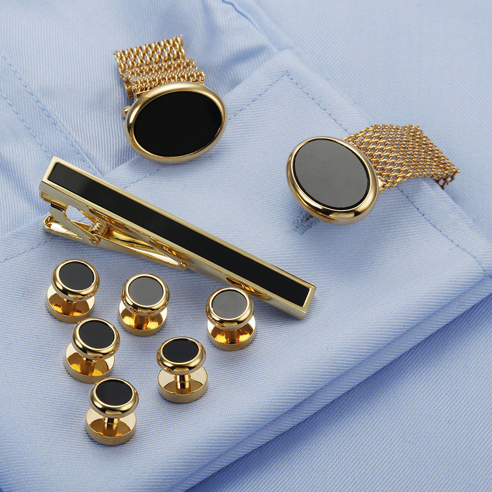 VAGULA New 9PCS Cuff links Tie - огляд і ціна Tie Bar Set Gift
