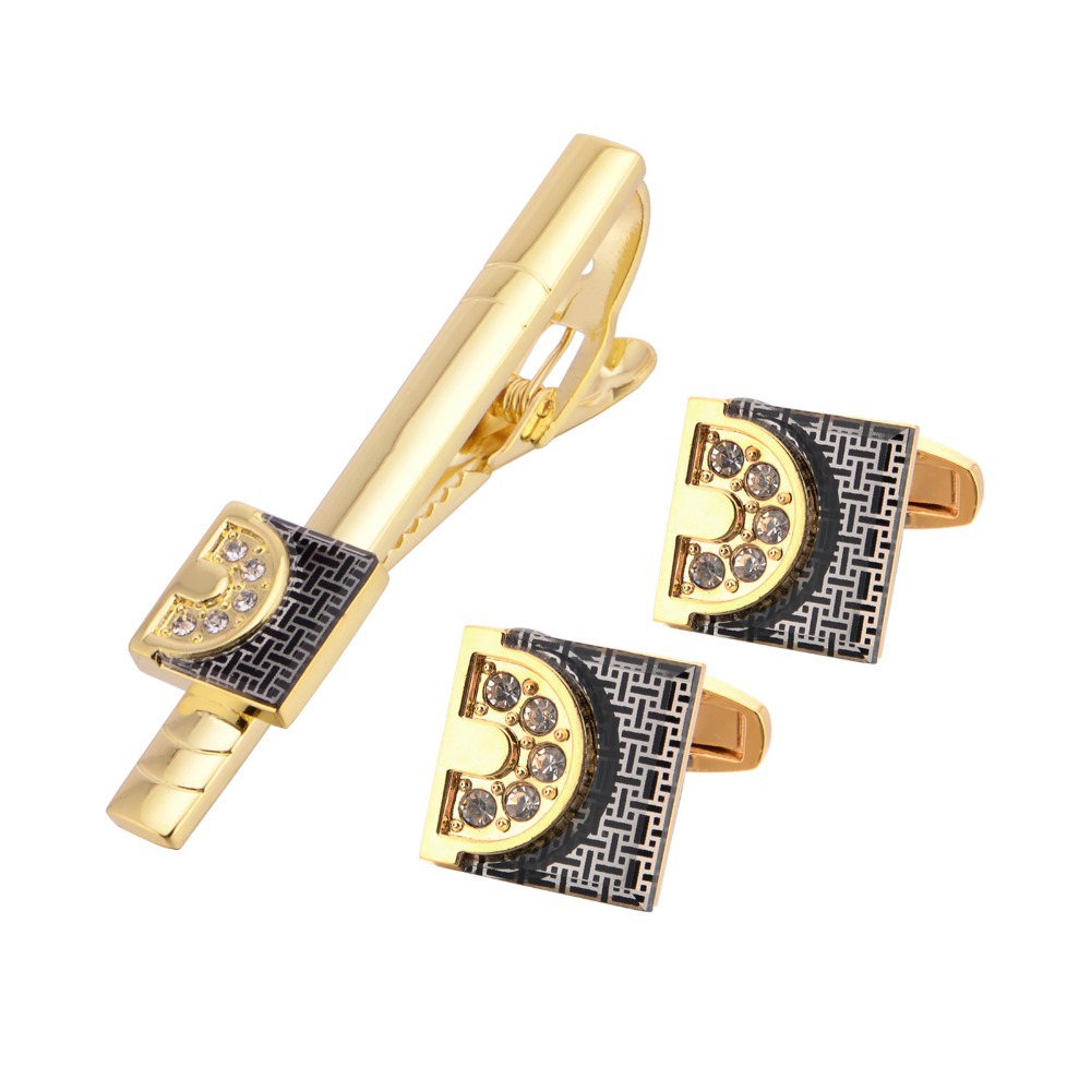 Gold Tone Cufflinks Tie Bar Se - огляд і ціна Tie Bar Set Gift